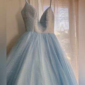 SHERRI HILL PERRIWINKLE PROM/ SWEET 16 DRESS. STYLE FROM 2022 COLLECTION